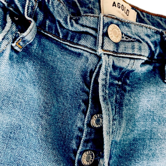 AGOLDE Nico Skinny Straight High Rise Ankle Crop Denim Blue Jean Women's Size 29 - Picture 6 of 11